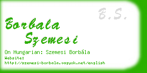 borbala szemesi business card
