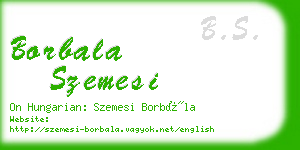 borbala szemesi business card
